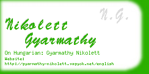 nikolett gyarmathy business card